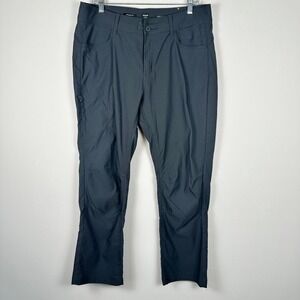prAna Zion Stretch Straight Fit Pants Womens 12 Short Gray Outdoor Travel Hiking